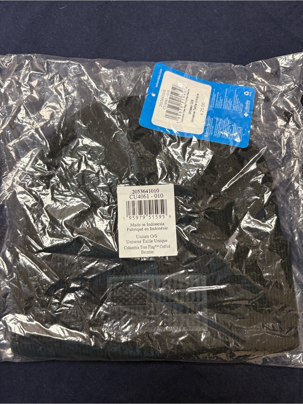 Columbia Black Knit Cuffed Beanie